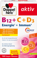 DOPPELHERZ B12+C+D3 Depot aktiv Tabletten